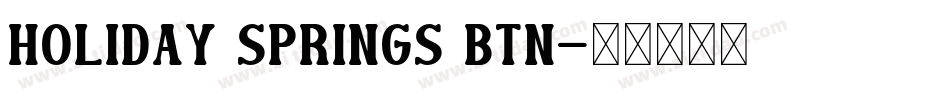 Holiday Springs BTN字体转换